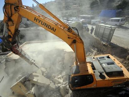 Demolici&oacute;n de una casa &aacute;rabe en Jerusal&eacute;n oriental. 