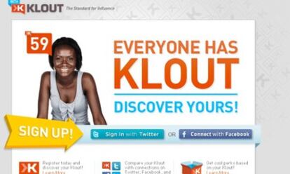 Klout, una herramienta para medir la reputación social.