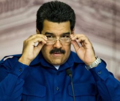 Maduro, durante la rueda de prensa.