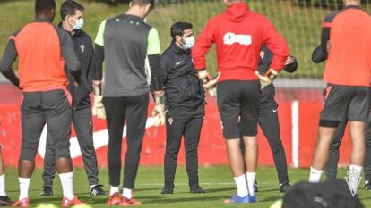 Entrenamiento del Sporting de Gijón.