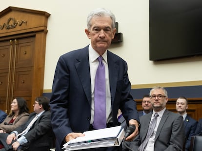 El presidente de la Reserva Federal de Estados Unidos, Jerome Powell, el pasado 6 de marzo en el Congreso.