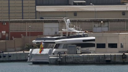 King Juan Carlos&rsquo;s yacht in Palma de Mallorca. 