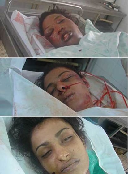 Tres jóvenes palestinas, víctimas de la violencia.