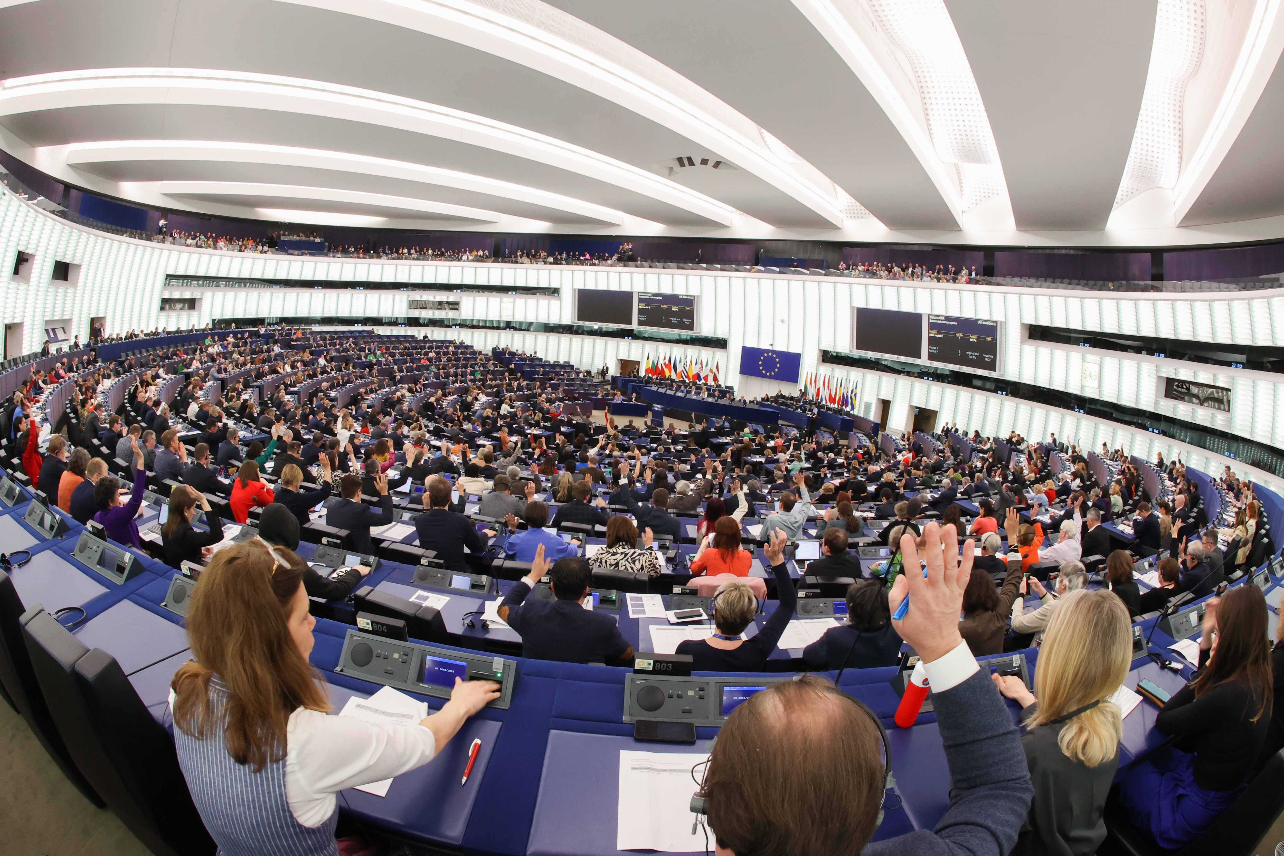 Una sesión en el parlamento europeo de Estrasburgo.