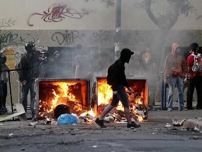 Manifestantes antirracistas en Grecia