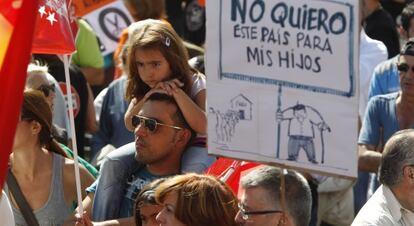 Un momento de la manifestación de Madrid.