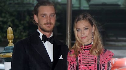 Pierre Casiraghi y Beatrice Borromeo en el Festival de Cine de Venecia en septiembre.