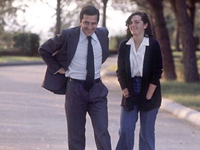 Mariam Suárez, junto a su padre, el ex presidente Adolfo Suárez.