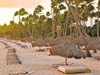 Playa del hotel Meliá Caribe Tropical, en Punta Cana (República Dominicana).