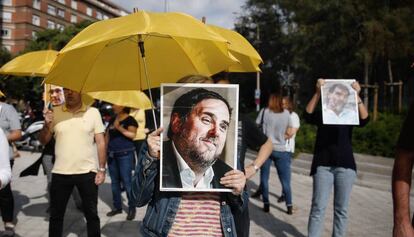 Protestas en la calle tras conocerse la sentencia del Supremo.