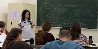 Clase de la universidad de Salamanca.