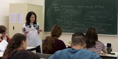 Clase de la universidad de Salamanca.  
 