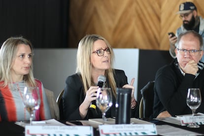 Flavia Freidenberg, investigadora de la Universidad Nacional Autónoma de México, este miércoles en Buenos Aires.