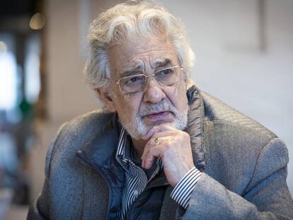 Plácido Domingo, este martes, en Valencia.