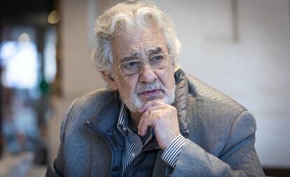 Plácido Domingo, este martes, en Valencia.