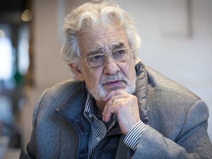 Plácido Domingo, na última terça-feira em Valência (Espanha).