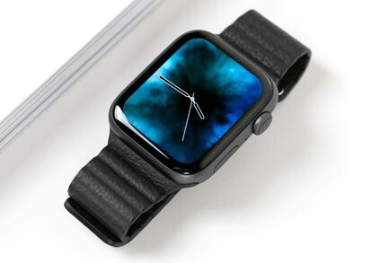 Pantalla de un reloj inteligente Apple Watch