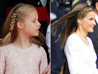 Melena con trenzas: el peinado de Letizia (y también de Leonor)