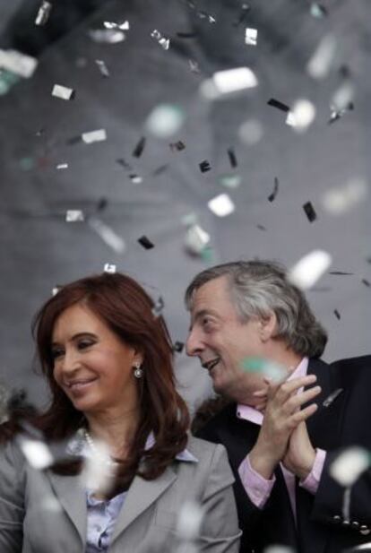 Cristina Fern&aacute;ndez y N&eacute;stor Kirchner, en 2009 en Buenos Aires.