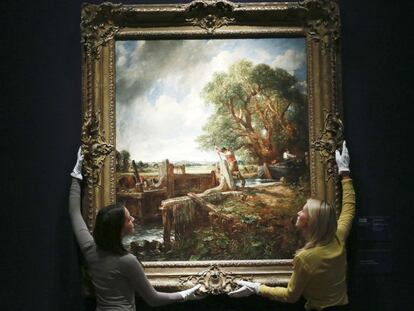 &#039;La esclusa&#039;, de Constable, antes de ser vendida en Christie&rsquo;s de Londres en 2012.