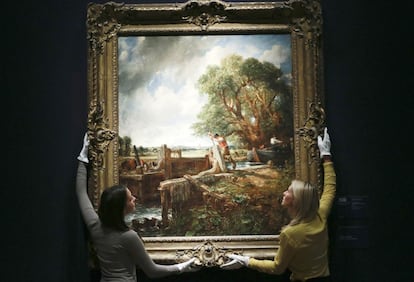 &#039;La esclusa&#039;, de Constable, antes de ser vendida en Christie&rsquo;s de Londres en 2012.