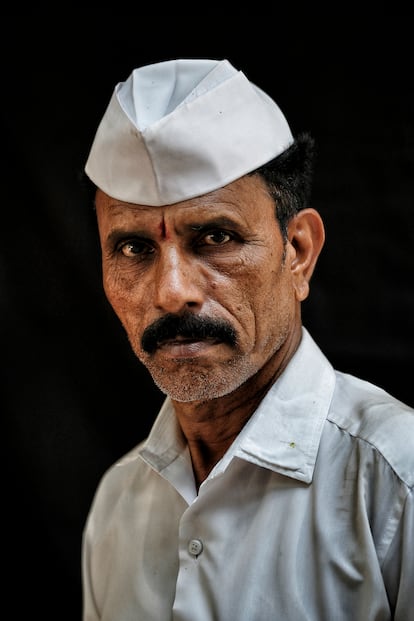 Bhav Govind Shinde, 54, is from Mushi Bandare (Pune) and has been working as a 'dabbawala' for 42 years.