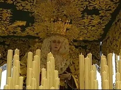 Banderas participa en la procesión de Las Cofradías Fusionadas de Málaga