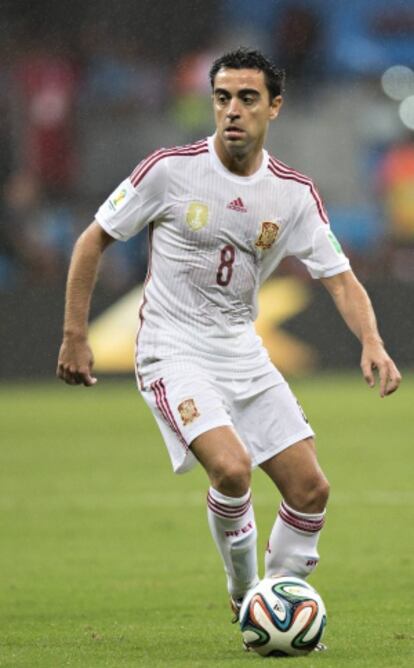 Xavi, en el partido ante Holanda en el pasado Mundial.
