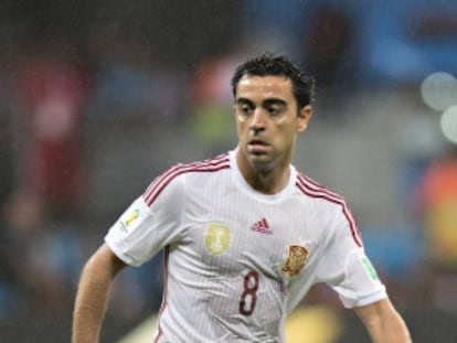 Xavi, en el partido ante Holanda en el pasado Mundial.