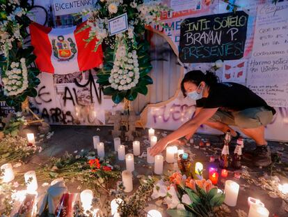 Un homenaje a los fallecidos durante las protestas de este año en Perú, el pasado 15 de noviembre.