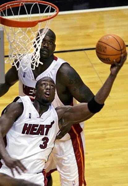 Un gran Dwayne Wade contribuyó con sus puntos a la victoria de Miami frente a los Nets.