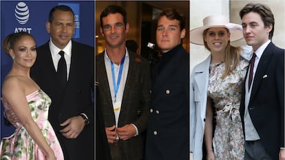 Jennifer Lopez, Alex Rodriguez, José Bono Rodríguez, Aitor Gómez, Beatriz de York y Edoardo Mapelli.