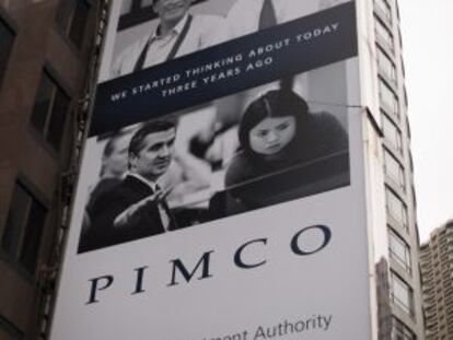 Cartel publicitario de Pimco en Hong Kong con Gross y El Erian