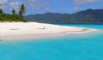 Una playa de la isla Barbuda.