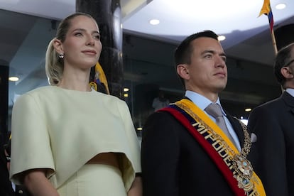 Lavinia Valbonesi y Daniel Noboa, en noviembre de 2023.