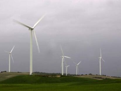 Molinos aerogeneradores de la planta de La Janda.