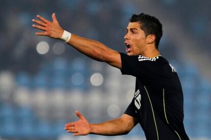 Cristiano Ronaldo, durante el partido frente al Almería.