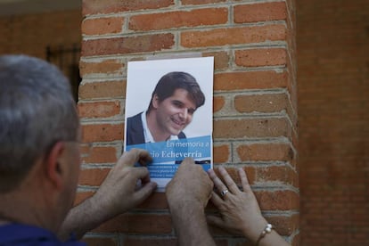 Cartel tributo a Ignacio en Las Rozas, una de sus localidades de residencia.
