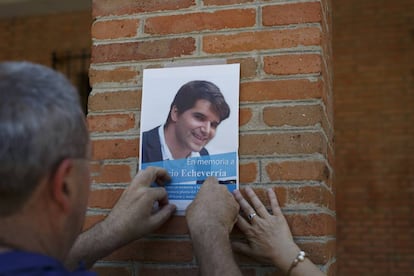 A tribute to Ignacio Echeverría in Las Rozas, Spain.