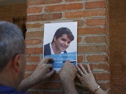 A tribute to Ignacio Echeverría in Las Rozas, Spain.