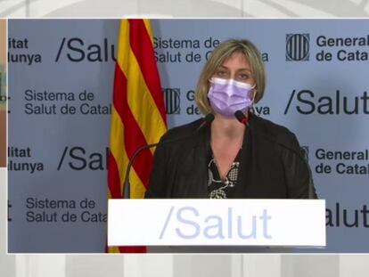 La consejera de Salud, Alba Vergés, en una rueda de prensa.