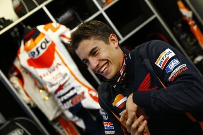 Marc Márquez, a Phillip Island, durant l'entrevista.