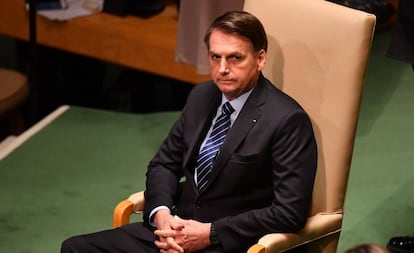 Bolsonaro en la Asamblea de la ONU el pasado 24 de septiembre.