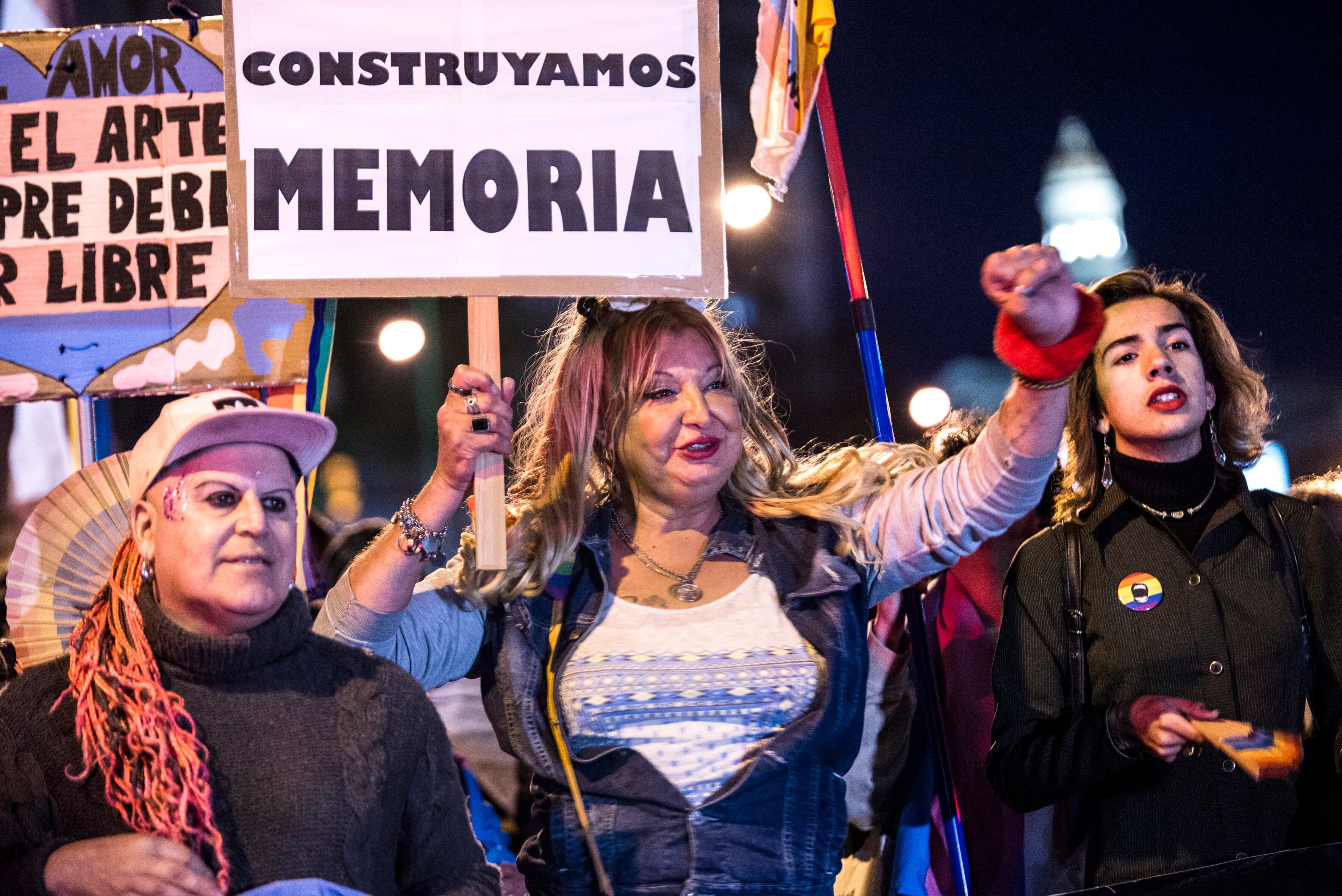 Asistentes a la marcha.