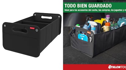 Este otro modelo de caja organizador para el maletero del coche tiene un tamaño rectangular.