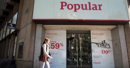 Imagen de una sucursal de Banco Popular.