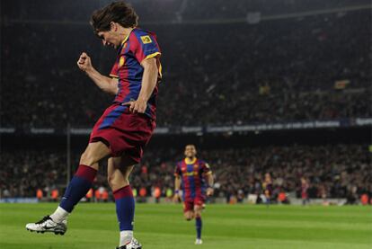 Bojan celebra el tanto que le marca al Getafe