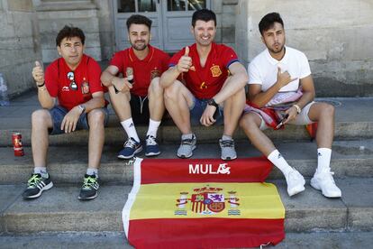 Seguidores de La Roja en la ciudad de Burdeos, el 21 de junio de 2016.