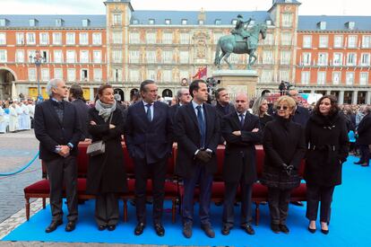 Misa en la Plaza Mayor en honor a Nuestra Señora Santa María la Real de la Almudena en 2019.