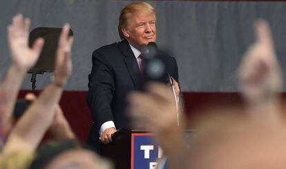 Donald Trump en un mitin en Henderson, Nevada, el 5 de octubre.